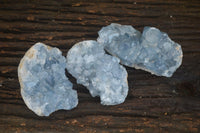 Natural Blue Celestite Crystal Specimens  x 3 From Sakoany, Madagascar - Toprock Gemstones and Minerals 