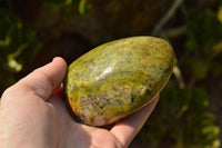 Polished Green Opal Standing Free Forms  x 4 From Antsirabe, Madagascar - TopRock