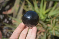 Polished Schorl Black Tourmaline Spheres x 6 From Madagascar