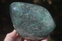 Polished Emerald Fuchsite Quartz Standing Free Forms  x 2 From Madagascar - Toprock Gemstones and Minerals 