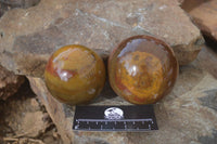 Polished Ocean Jasper Spheres  x 3 From Madagascar