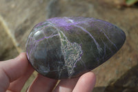 Polished Stichtite & Serpentine Free Forms With Silky Purple Threads  x 6 From Barberton, South Africa - Toprock Gemstones and Minerals 