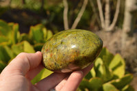 Polished Green Opal Standing Free Forms  x 4 From Antsirabe, Madagascar - TopRock