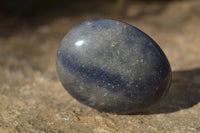 Polished  Blue Lazulite Palm Stones  x 12 From Madagascar