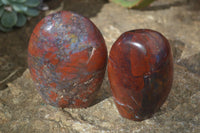 Polished Red Flame Jasper Standing Free Forms  x 6 From Madagascar