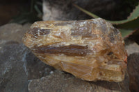 Natural Honey Aragonite Etched & Cobbed Pieces  x 2 From Namibia