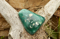 Natural One Side Polished Green Chrome Chrysoprase Slices  x 6 From Zimbabwe - TopRock