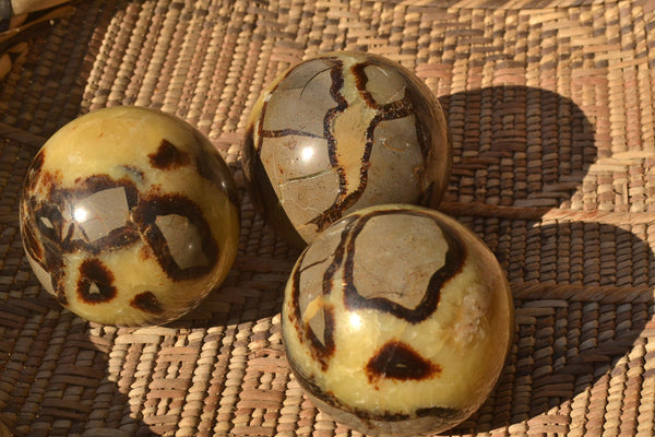 Polished Gorgeous Septerye (Calcite & Aragonite) Spheres  x 4 From Madagascar - TopRock