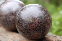 Polished Blood Red Specular Gemmy Garnet Spheres x 4 From Madagascar - TopRock