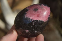 Polished Rhodonite Gemstone Eggs x 6 From Madagascar