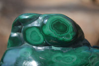 Polished Malachite Free Forms x 3 From Kolwezi, Congo