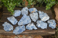 Natural New Sky Blue Calcite Specimens  x 12 From Spitzkop, Namibia - Toprock Gemstones and Minerals 