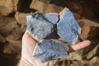 Natural Rough Dumortierite Pieces  x 12 From Mozambique