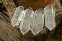 Polished Double Terminated Semi Optic Quartz Crystals  x 12 From Madagascar - TopRock