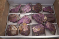 Natural Metallic Purpurite Cobbed Specimens x 12 From Erongo, Namibia