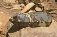 Polished Large Septaria (Yellow Calcite and Aragonite) Point x 1 From Mahajanga, Madagascar - TopRock