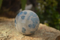 Polished Blue Spinel Quartz Spheres  x 6 From Madagascar - Toprock Gemstones and Minerals 