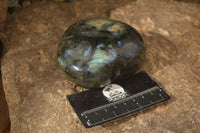 Polished  Large Puffy Labradorite Hearts  x 2 From Tulear, Madagascar