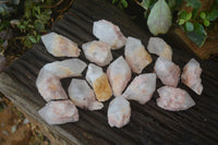 Natural Pink Pineapple Quartz Crystals  x 20 From Madagascar