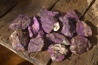 Natural Metallic Purpurite Cobbed Specimens x 12 From Erongo, Namibia