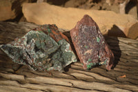 Natural Drusy Coated Ball Malachite On Dolomite Specimens  x 2 From Likasi, Congo