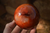 Polished  Stunning Carnelian Agate Spheres  x 2 From Madagascar