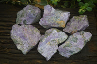 Natural Rough Stichtite Cobbed Specimens x 6 From Barberton, South Africa