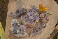 Polished Conglomerate Amethyst Clusters (Man Made) x 6 From Chiredzi, Zimbabwe - TopRock