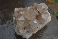 Natural Cascading White Phantom Smokey Quartz Clusters  x 2 From Luena, Congo - Toprock Gemstones and Minerals 