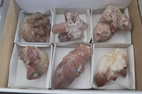 Natural Red Hematoid Quartz Specimens x 6 From Karoi, Zimbabwe