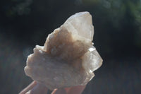 Natural Cascading White Phantom Smokey Quartz Clusters  x 3 From Luena, Congo - Toprock Gemstones and Minerals 