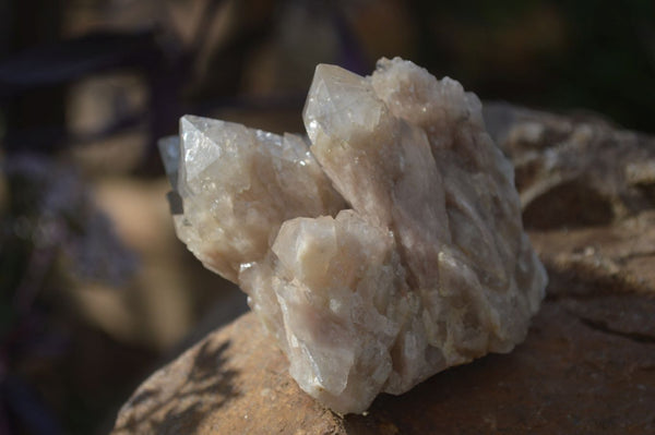 Natural Cascading Smokey Quartz Clusters x 3 From Luena, Congo