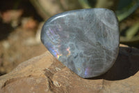 Polished Rare Purple Flash Labradorite Standing Free Forms  x 2 From Tulear, Madagascar - Toprock Gemstones and Minerals 