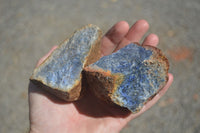 Natural Rare Blue Dumortierite Rough Specimens  x 6 From Mozambique - TopRock