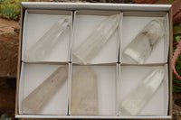 Polished Clear Quartz Crystal Points x 6 From Madagascar - TopRock