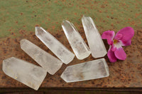 Polished Clear Quartz Crystal Points x 6 From Madagascar - TopRock