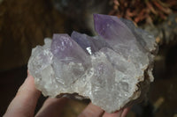 Natural Jacaranda Amethyst Clusters x 2 From Zambia