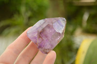 Polished Amethyst / Smokey Amethyst Window Quartz Crystals  x 12 From Akansobe, Madagascar - TopRock