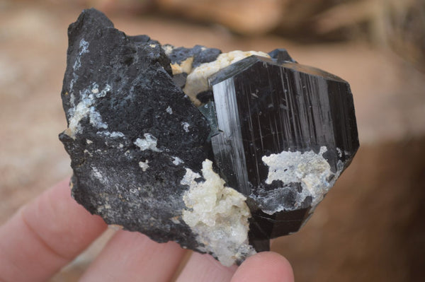 Natural Schorl Black Tourmaline Specimens x 6 From Erongo, Namibia