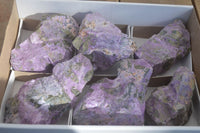 Natural Rough Stichtite & Serpentine Specimens x 6 From Barberton, South Africa