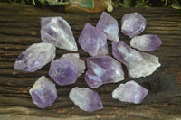 Natural Single Jacaranda Amethyst Crystals  x 12 From Zambia - Toprock Gemstones and Minerals 