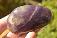 Polished Lithium Mica Purple Lepidolite Palm Stones (Some With Pink Rubellite) x 24 From Madagascar - TopRock