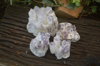 Natural Sugar Amethyst Clusters  x 4 From Solwezi, Zambia