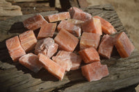 Natural New Sunset Orange Calcite Specimens  x 24 From Spitzkop, Namibia