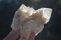 Natural Cascading White Phantom Smokey Quartz Clusters  x 3 From Luena, Congo - Toprock Gemstones and Minerals 