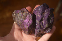 Natural Metallic Purpurite Cobbed Specimens x 12 From Erongo, Namibia