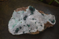 Natural Rare Ball Malachite On Drusy Quartz & Dolomite Matrix  x 1 From Kambove, Congo - Toprock Gemstones and Minerals 