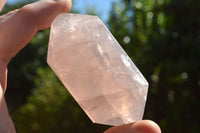 Polished Double Terminated Gemmy Rose Quartz Points x 12 From Madagascar - TopRock