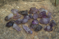 Natural Single Smokey Amethyst Crystals  x 35 From Chiredzi, Zimbabwe - Toprock Gemstones and Minerals 