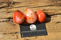 Polished Gorgeous Deep Red Carnelian Agate Eggs  x 12 From Madagascar - TopRock